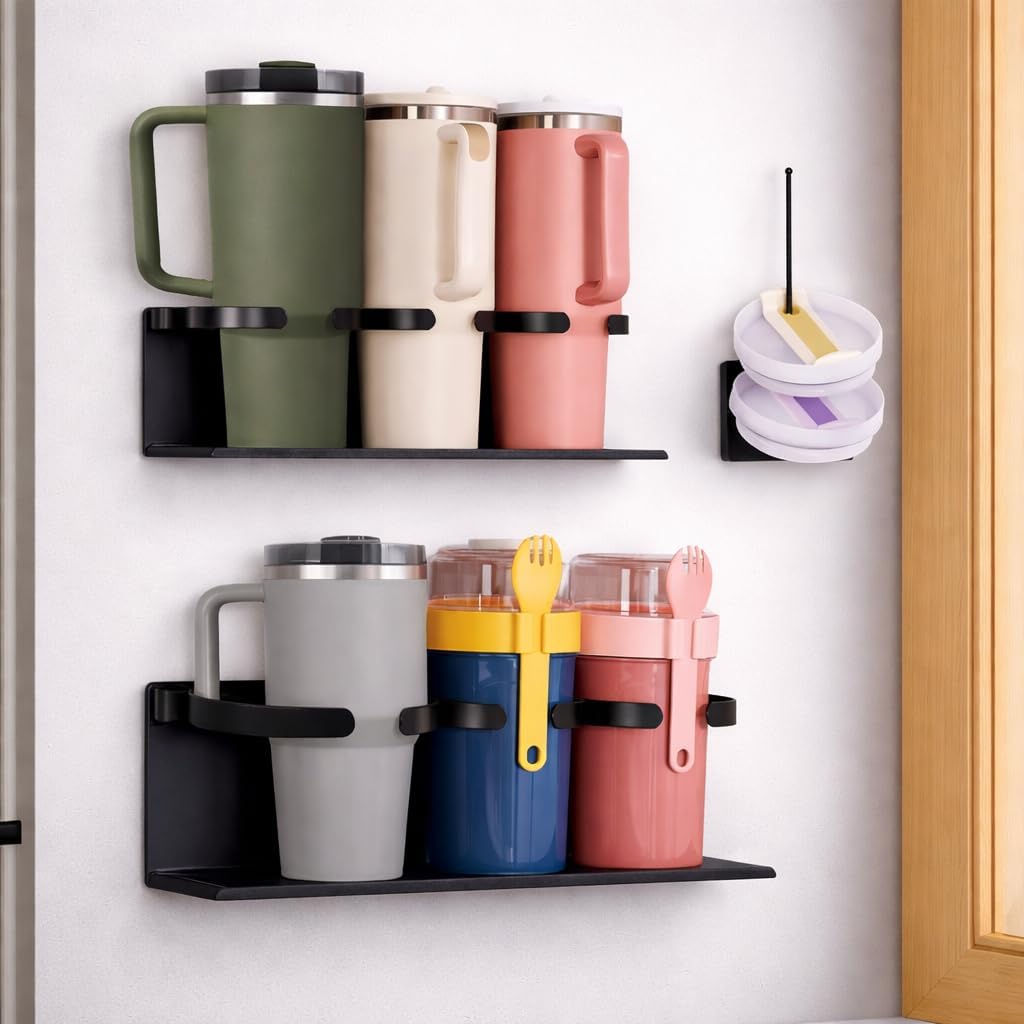 HAMARA Fiber Steel Magnetic Stanley Cup Holder for Fridge