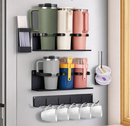 HAMARA Fiber Steel Magnetic Stanley Cup Holder for Fridge