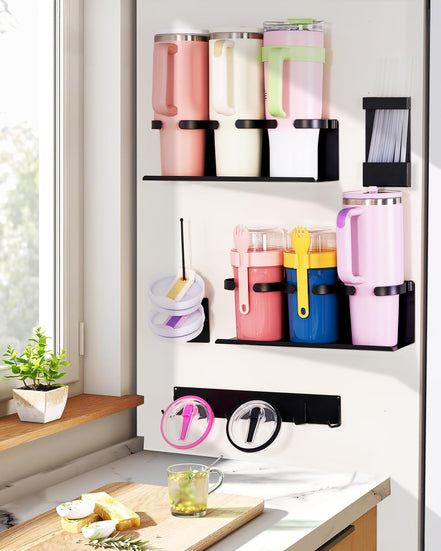 HAMARA Fiber Steel Magnetic Stanley Cup Holder for Fridge